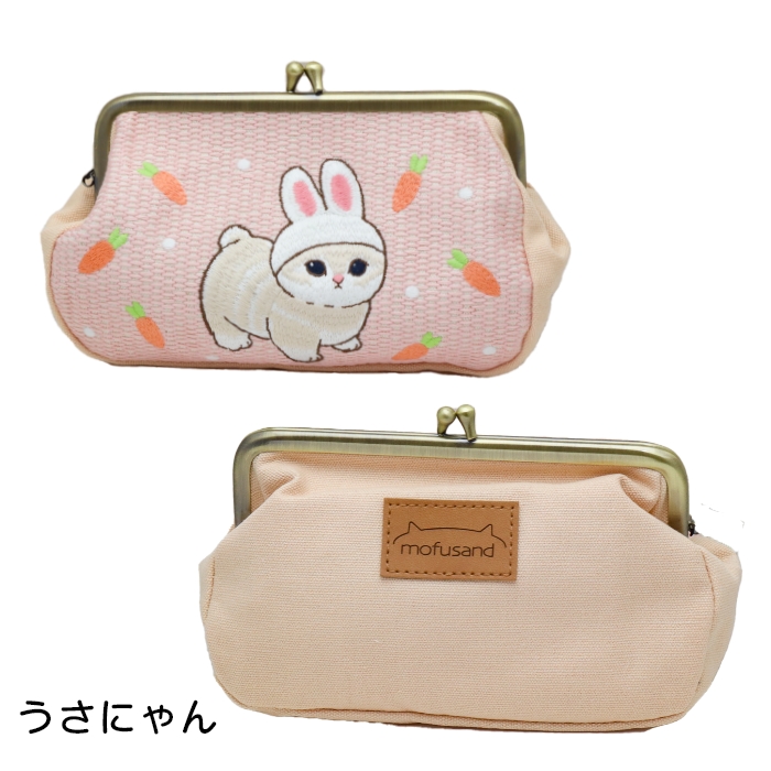 mofusand 畳刺繍がま口ポーチ もふさん...の詳細画像3