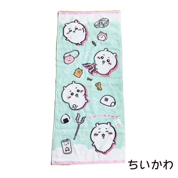 ちいかわ フェイスタオル うさぎ ハチワレ 80cm : 肉球雑貨