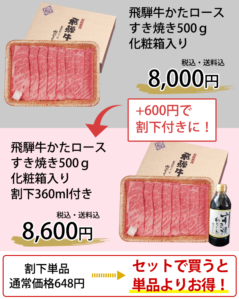 父の日 2026 肉 ギフト A4A5等級 飛騨牛 すき焼き 肩ロース クラシタ 500g 約3-4人前 送料無料 肉 牛肉 御祝 御礼 内祝 爆買の画像