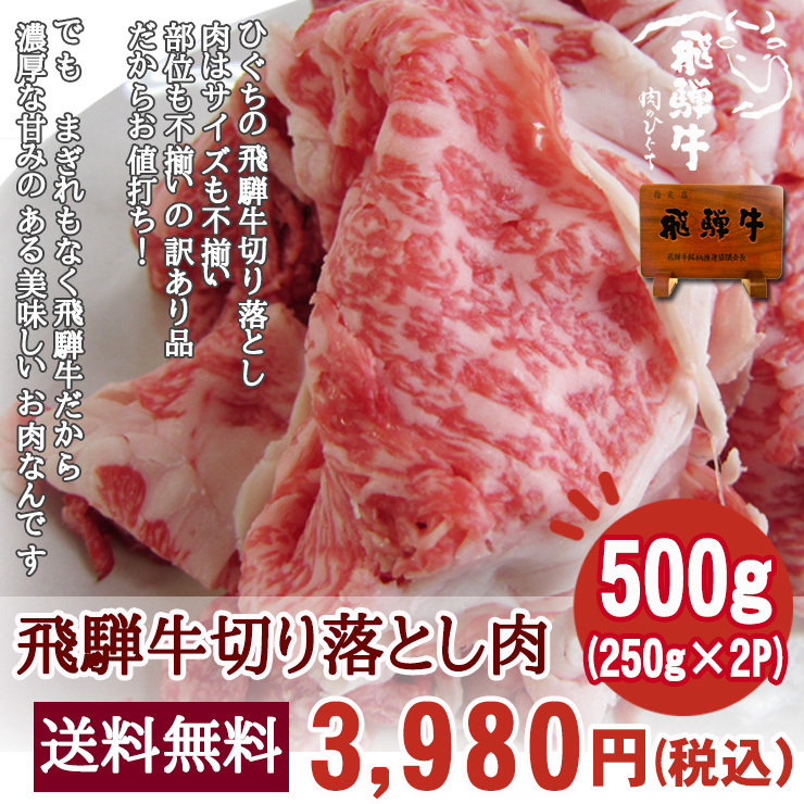 肉 牛肉 訳あり 飛騨牛 切り落とし 500g すき焼き 端っこ 牛小間 こま切れ 黒毛和牛 ブランド和牛 わけあり Kiri500 肉のひぐち 通販 Yahoo ショッピング