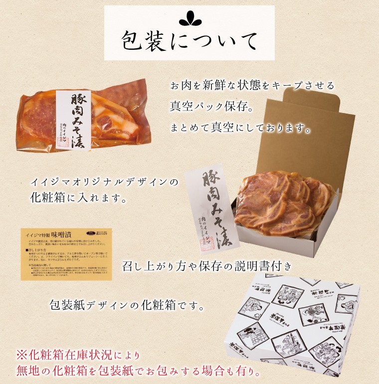豚のみそ漬けギフト説明文