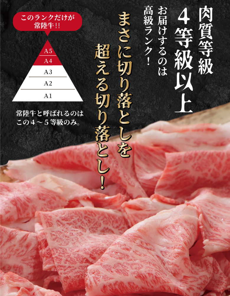 常陸牛 霜降り肩ロース切り落とし