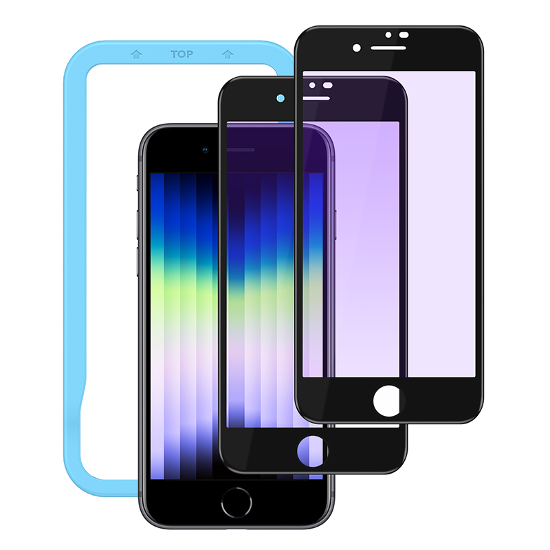 NIMASO iPhone15 全面保護ブルーライトカットフィルム iPhone15pro 14 13 iPhone12 12pro iPhoneSE 第三世代 第二世代フィルム 12mini 13pro max  強化ガラス｜nimaso｜02