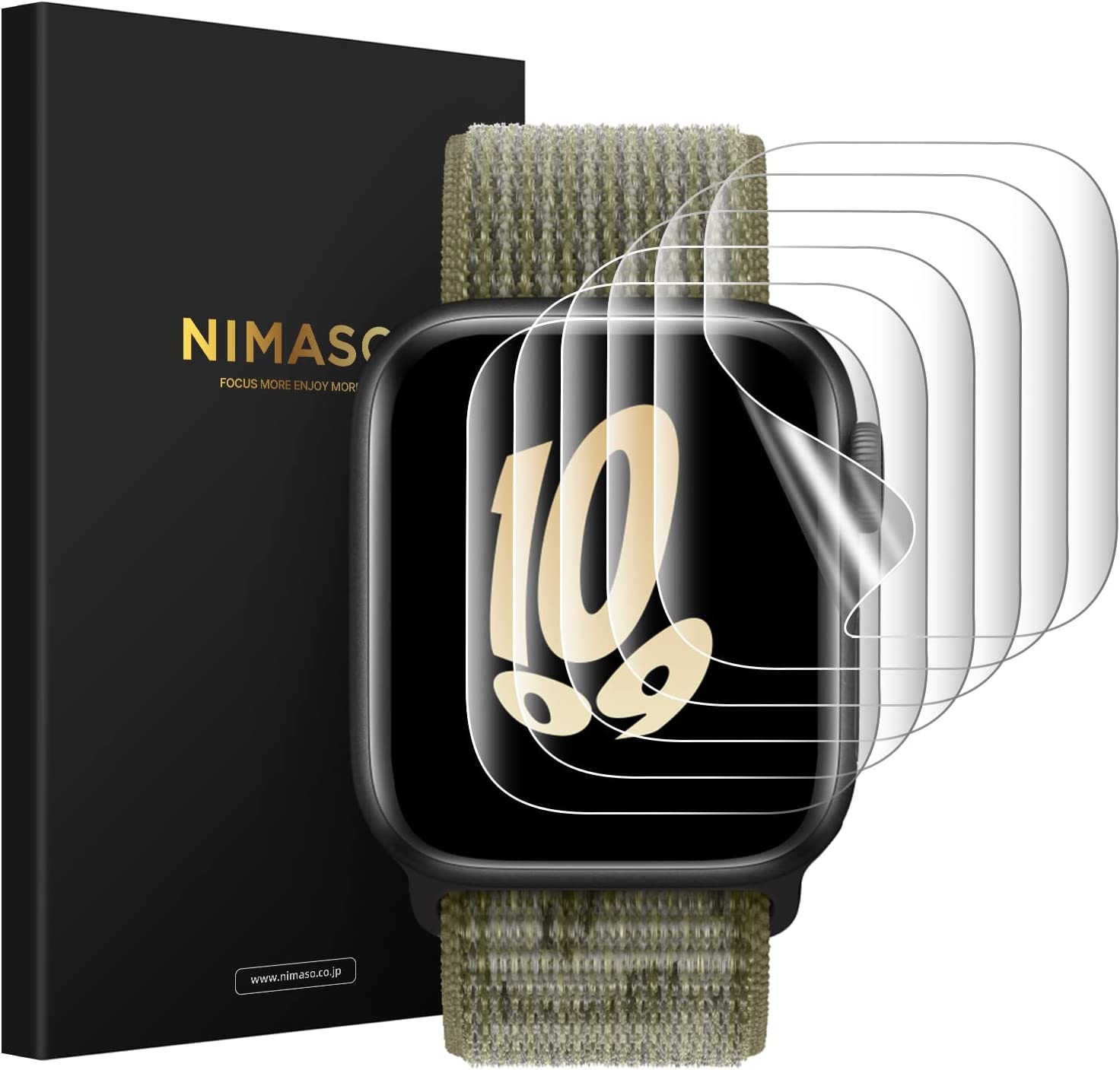 NIMASO アップルウォッチフィルム6枚 Apple Watchフィルム Ultra SE2 SE Series 9 8 7 6 5 4 3 2 1 高透明 指紋防止 ソフトTPU 液晶保護 薄い 38mm 40mm｜nimaso｜03