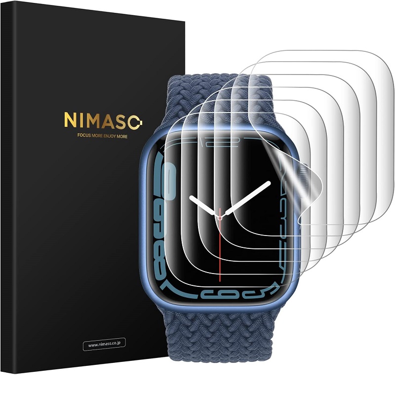 NIMASO アップルウォッチフィルム6枚 Apple Watchフィルム Ultra SE2 SE Series 9 8 7 6 5 4 3 2 1 高透明 指紋防止 ソフトTPU 液晶保護 薄い 38mm 40mm｜nimaso｜05