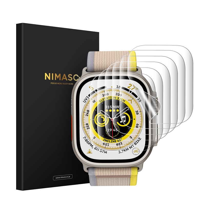 NIMASO アップルウォッチフィルム6枚 Apple Watchフィルム Ultra SE2 SE Series 9 8 7 6 5 4 3 2 1 高透明 指紋防止 ソフトTPU 液晶保護 薄い 38mm 40mm｜nimaso｜06