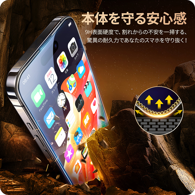 【10%クーポン】NIMASO iPhone15 保護フィルム ガラスフィルム iphone15pro iPhone14 13 pro14 pro max 自動除塵 フィルム 液晶保護  貼り付け簡単｜nimaso｜16