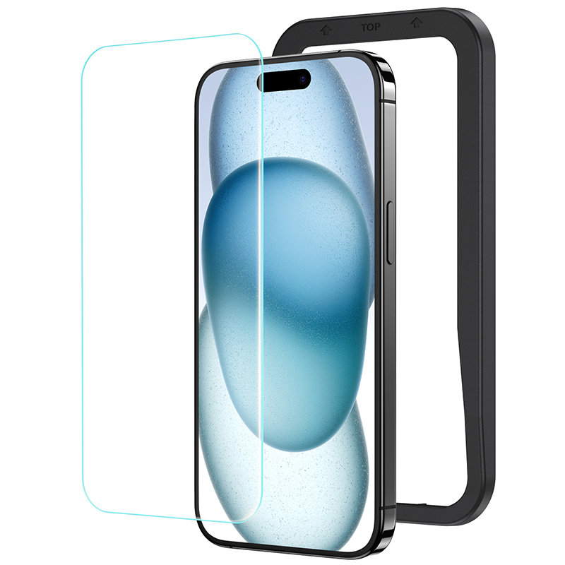 NIMASO iphone15pro ガラスフィルム  iphone14 Pro Max iPhone15 14 plus 1枚 ガラスフィルム アイフォン液晶保護フィルム 光沢タイプ強化ガラス 9H硬度｜nimaso｜08