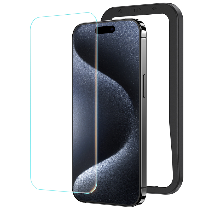 NIMASO iphone15pro ガラスフィルム  iphone14 Pro Max iPhone15 14 plus 1枚 ガラスフィルム アイフォン液晶保護フィルム 光沢タイプ強化ガラス 9H硬度｜nimaso｜09