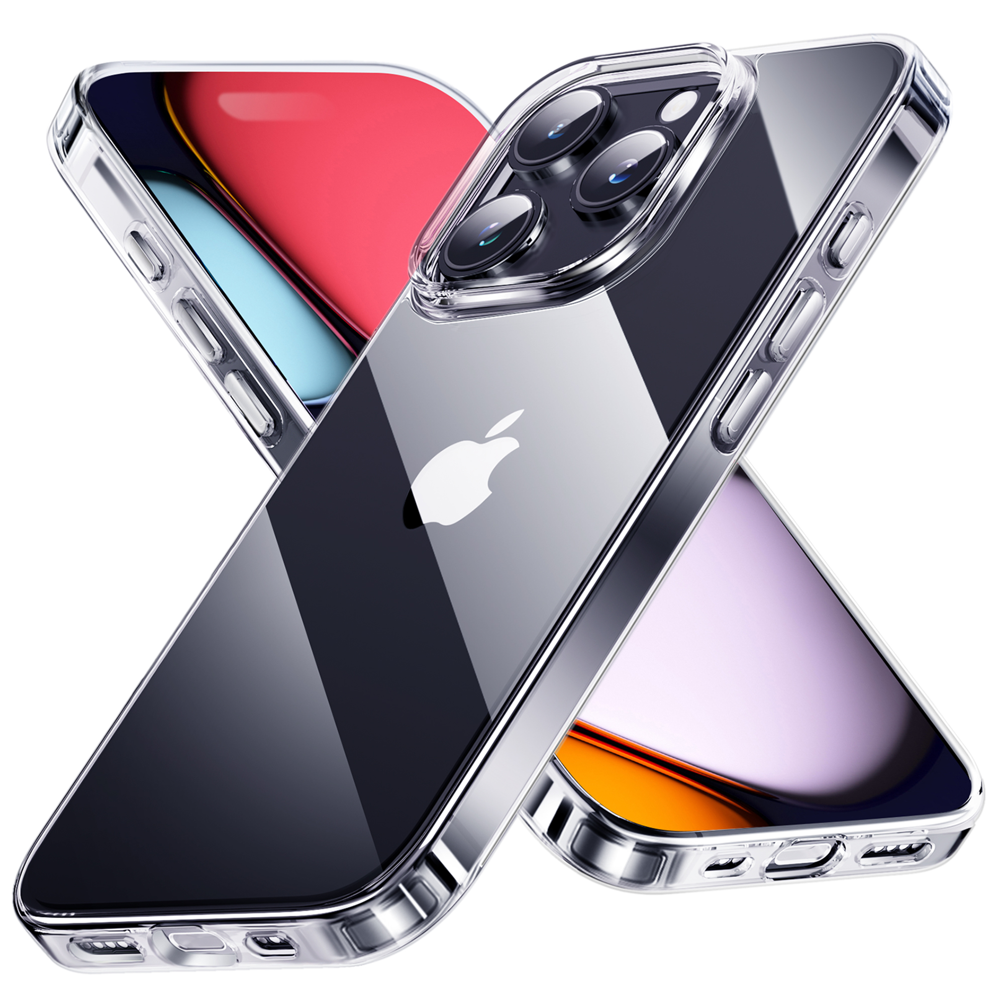 NIMASO iPhone16 ケース クリア 強化ガラス 9H SGS認証 薄型 黄 NIMASO iPhone16 ケース クリア 強化ガラス 9H SGS認証 薄型 黄