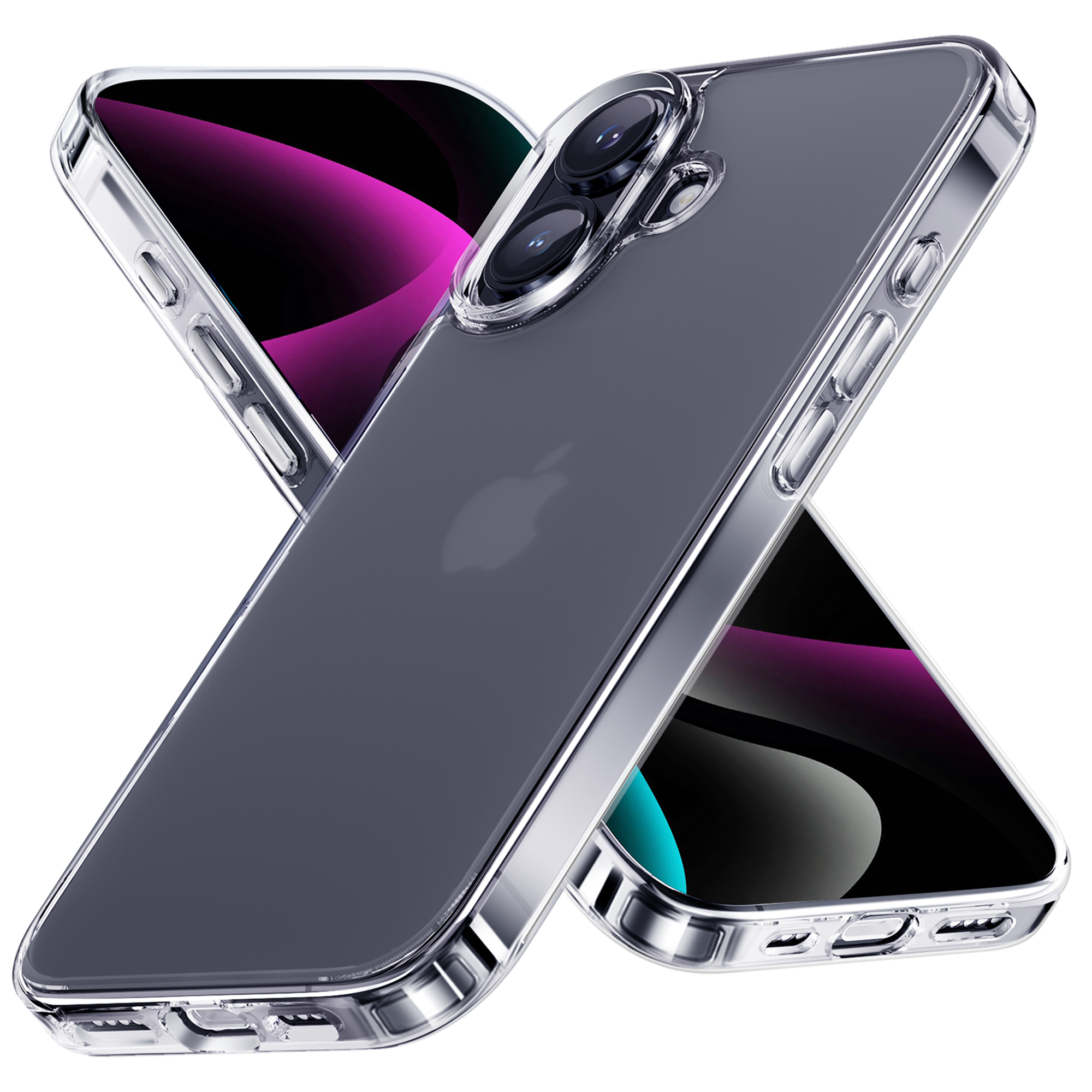 NIMASO（ニマソ） NIMASO iPhone17/16/16e ケース クリア 強化ガラス