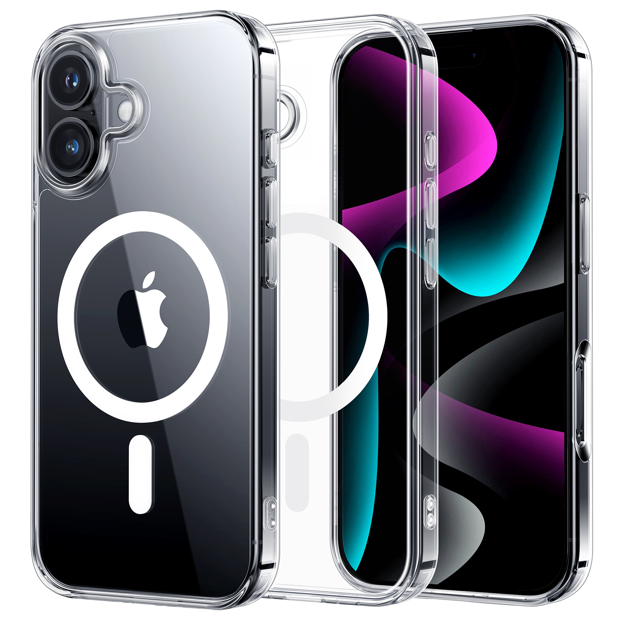 【ポイント利用】NIMASO iPhone16eケース/iPhone16 MagSafe対応 黄変防止 マグネット搭載 耐衝撃 16pro 16promax SGS認証 ワイヤレス充電（氷星シリーズ） | NIMASO | 02