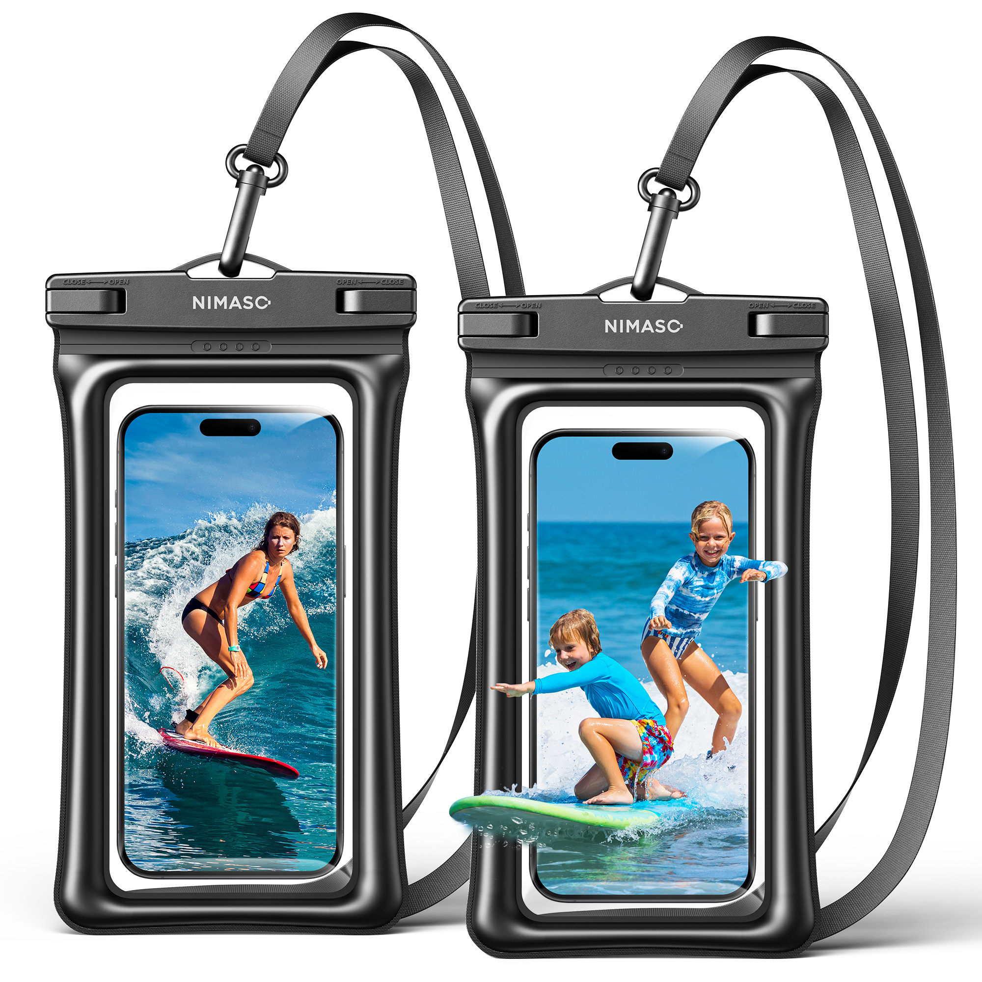 NIMASO 防水ケース 2枚セット スマホ iPhone15 / iPhone14 用 Galaxy