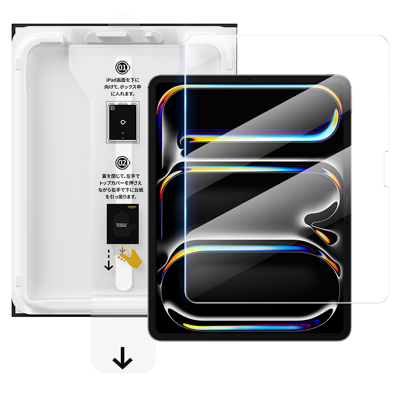 NIMASO iPad本体 10%OFFクーポン】NIMASO iPad フィルム 自動位置合わせ・自動除塵