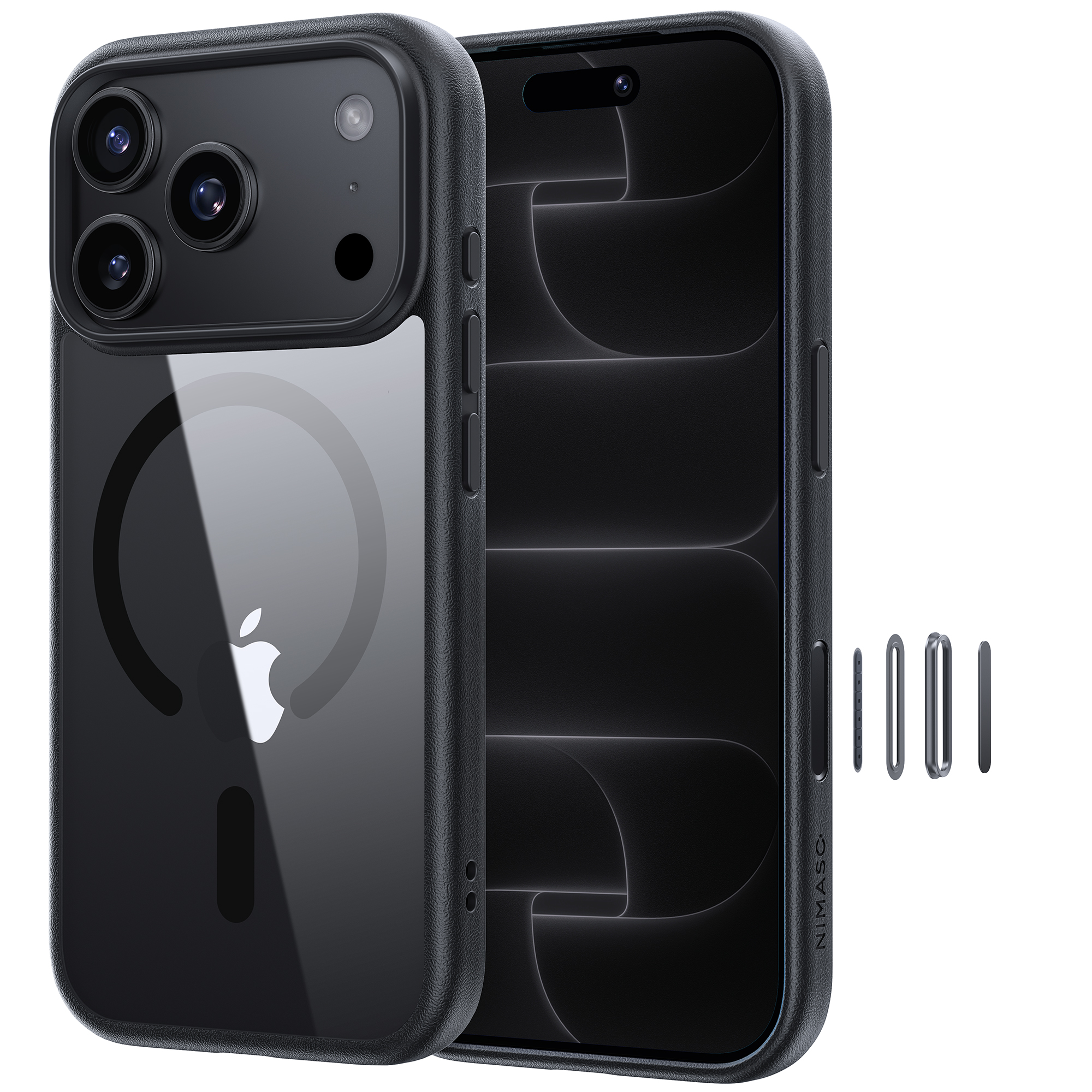 MagSafe対応 ブラック iPhone用ケース NIMASO（ニマソ） NIMASO iphone 18pro 18promax用ケース17シリーズ