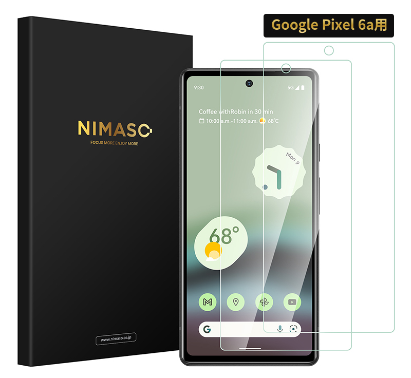 NIMASO  Google Pixel 6a フイルム  ガラスフィルム 液晶保護フィルム 強化ガラス 指紋認証対応 気泡ゼロ 貼り付け簡単 | NIMASO | 01