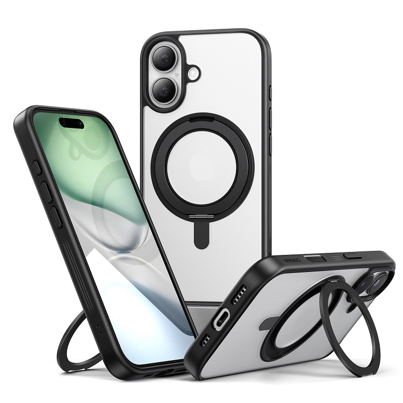 NIMASO（ニマソ） NIMASO iPhone 17/16/16e ケース 360°回転スタンド