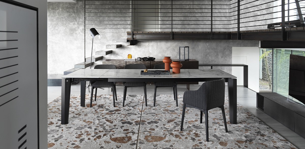 カリガリス イカロ 伸長式ダイニングテーブル (セラミック) ／ Calligaris Icaro extendable Dining  table[CS4114-R 160] P5C - ダイニングテーブルの通販 ｜リビングハウス【公式】家具・インテリア雑貨のLIVING  HOUSE.オンラインストア