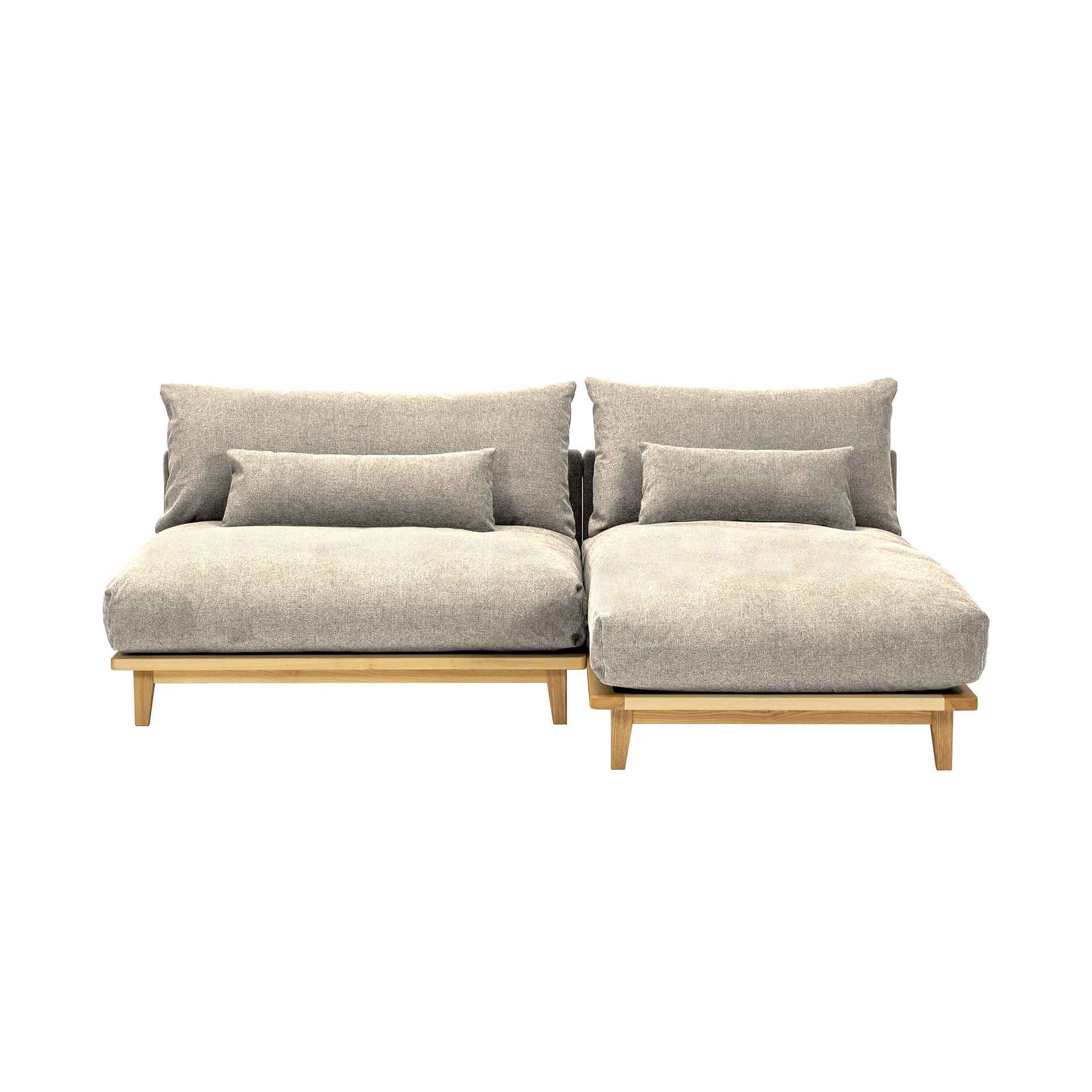 幸せになるソファ ワイド+ロング セット 三人掛け 3P FUM-SF005WL