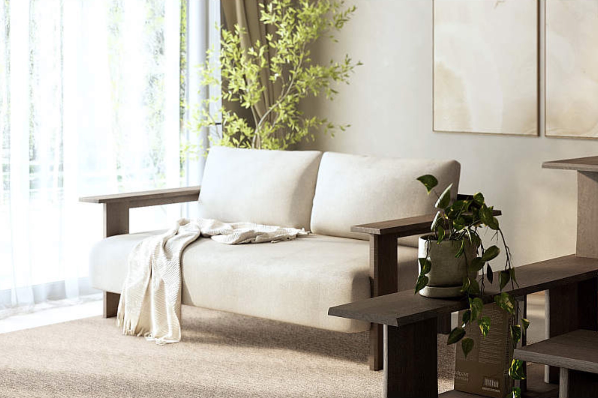 カリモク家具（KARIMOKU FURNITURE） カリモク 2人掛椅子ロング ルスカ