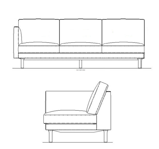 カリモク家具（KARIMOKU FURNITURE） カリモク ソファ 右肘&左肘長椅子