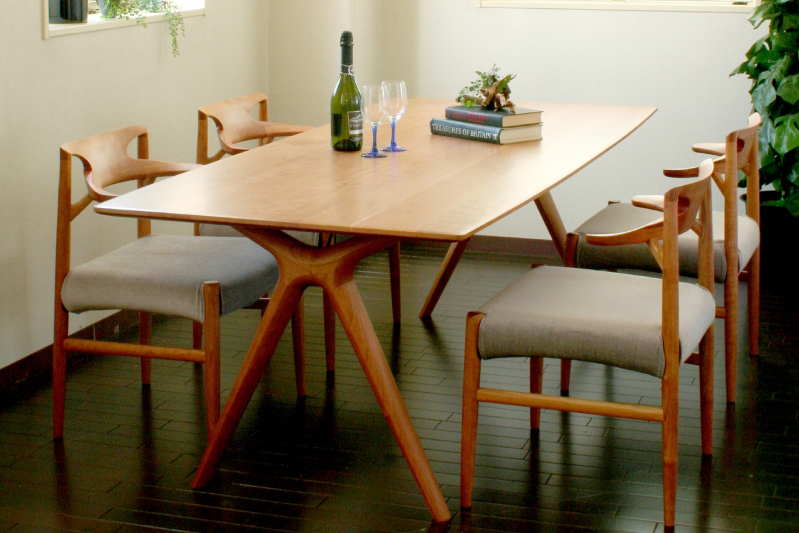 ☆ 起立木工 ダイニングチェア ハーフアーム ラディウス オーク