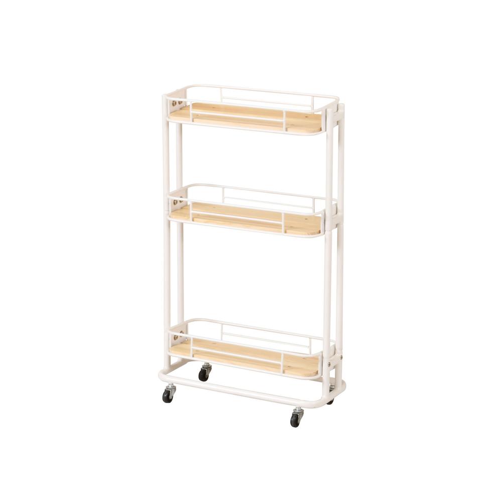 ［正規品］Mash ビーワイケージ ワゴン SLIM ホワイト BCW-200 マッシュ スリムワゴン BY Cage ビーワイケージ キッチンラック