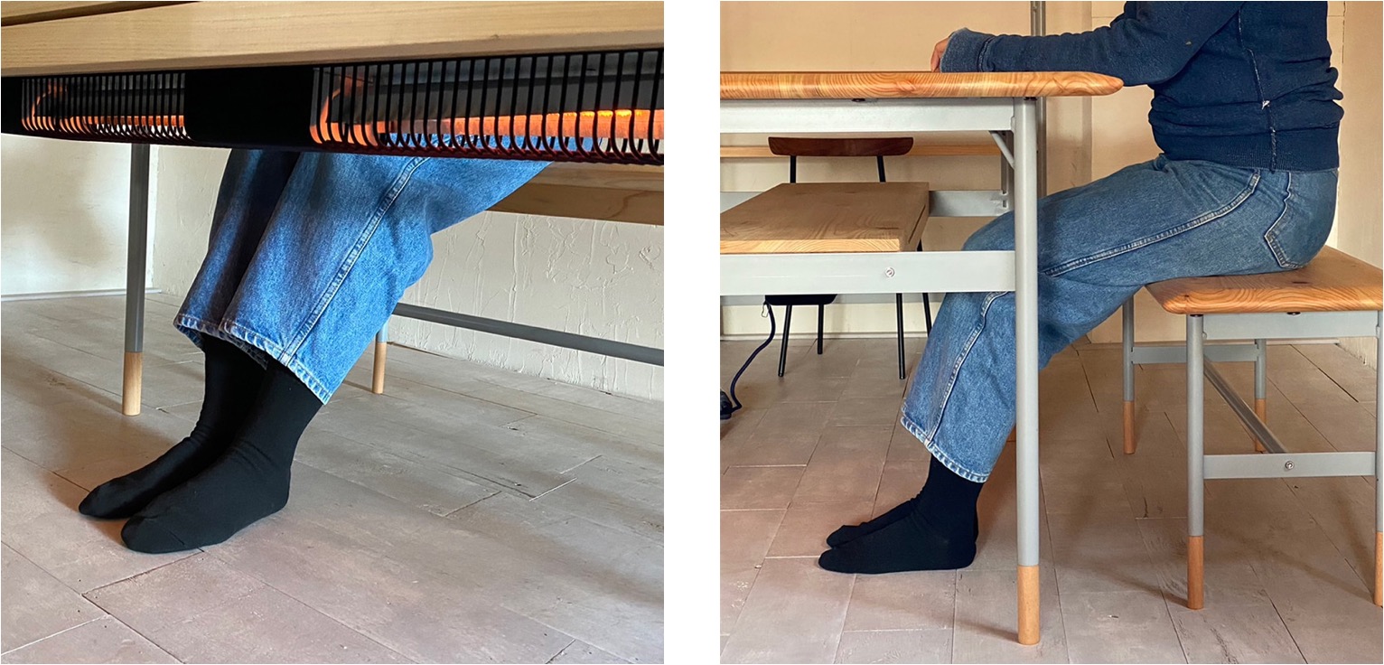 日美 アリー ダイニングテーブル 01 ヒノキ ALY dining table 01