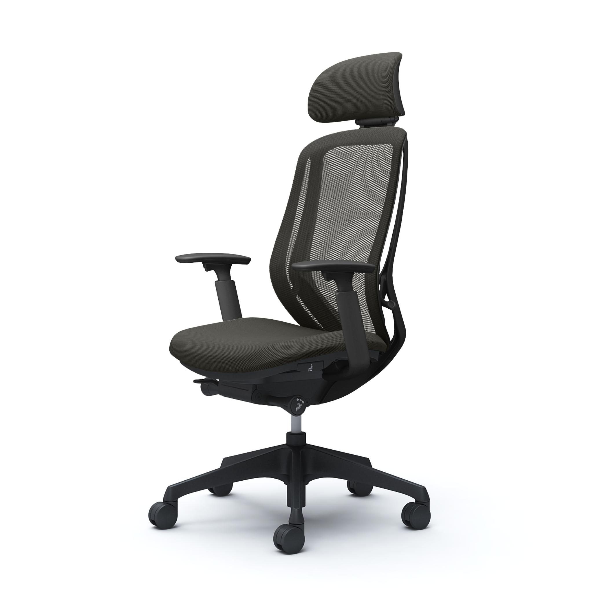オカムラ　シルフィー　ヘッドレスト シルフィー EXハイバック 可動ヘッドレスト ブラックボディ 背メッシュ