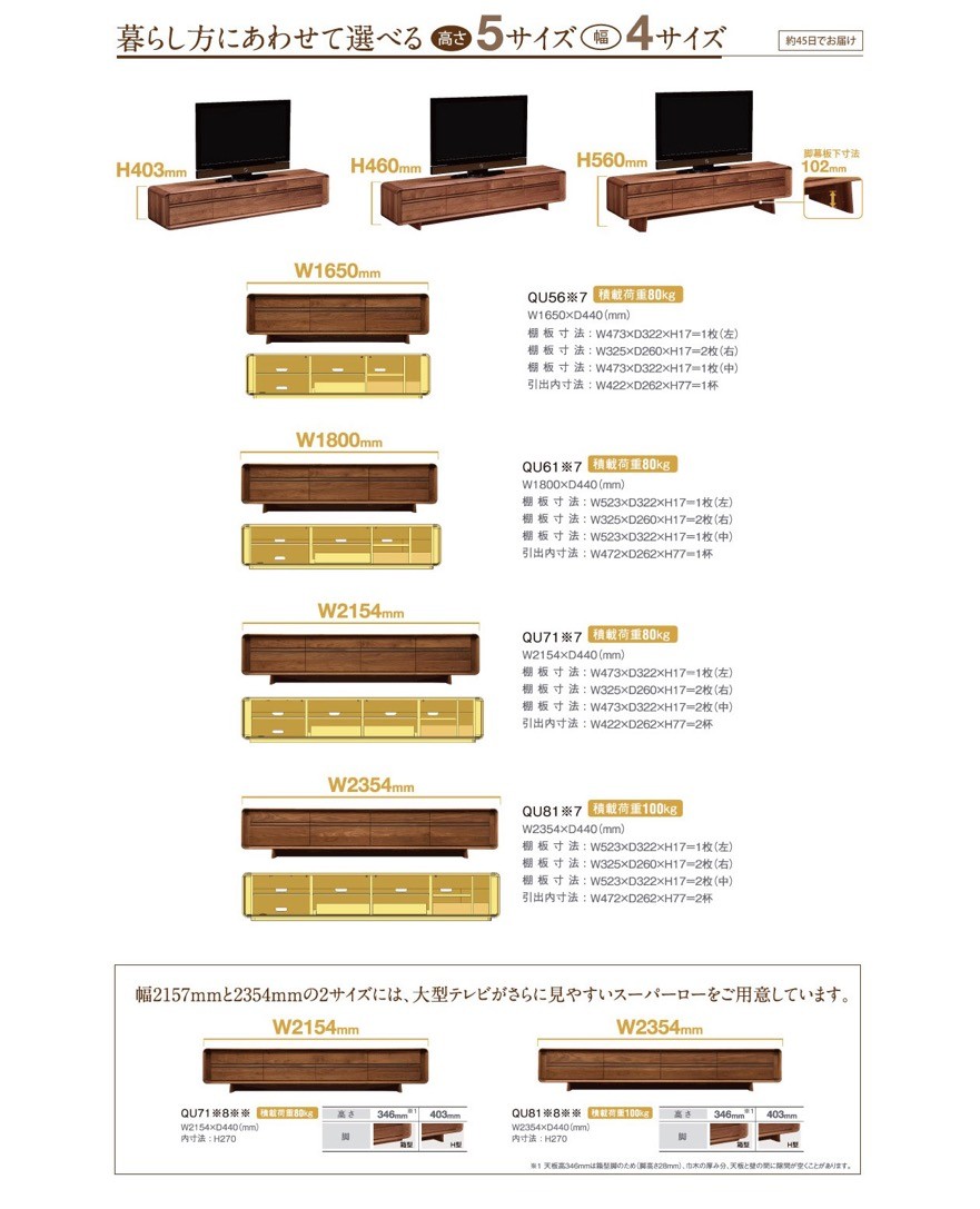 カリモク テレビボード SOLID R BOARD ソリッドアールボード 幅180cm