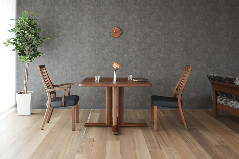 シラカワ NEO ネオ TABLE 正方形 1本脚 ダイニングテーブル 飛騨の家具