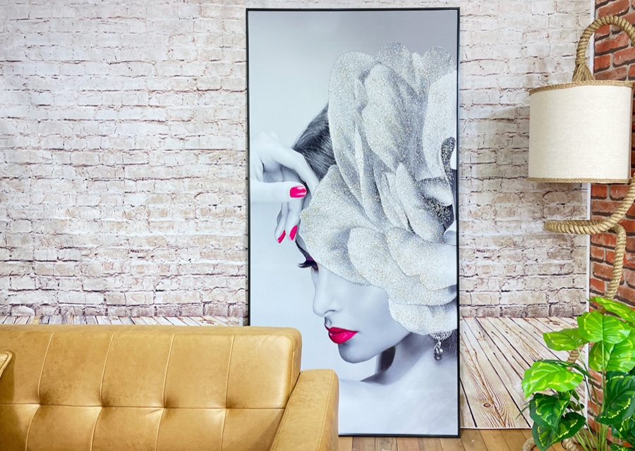 アートパネル 90×180 水晶絵 KH482 女性 人物 壁掛けパネル 絵 玄関