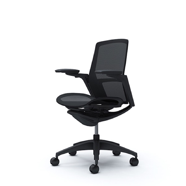 フィノラ ミドルバック ブラックボディ ブラックパネル メッシュシート ブラック脚 可動肘 C781MR C781JR Finora オカムラ okamura_1