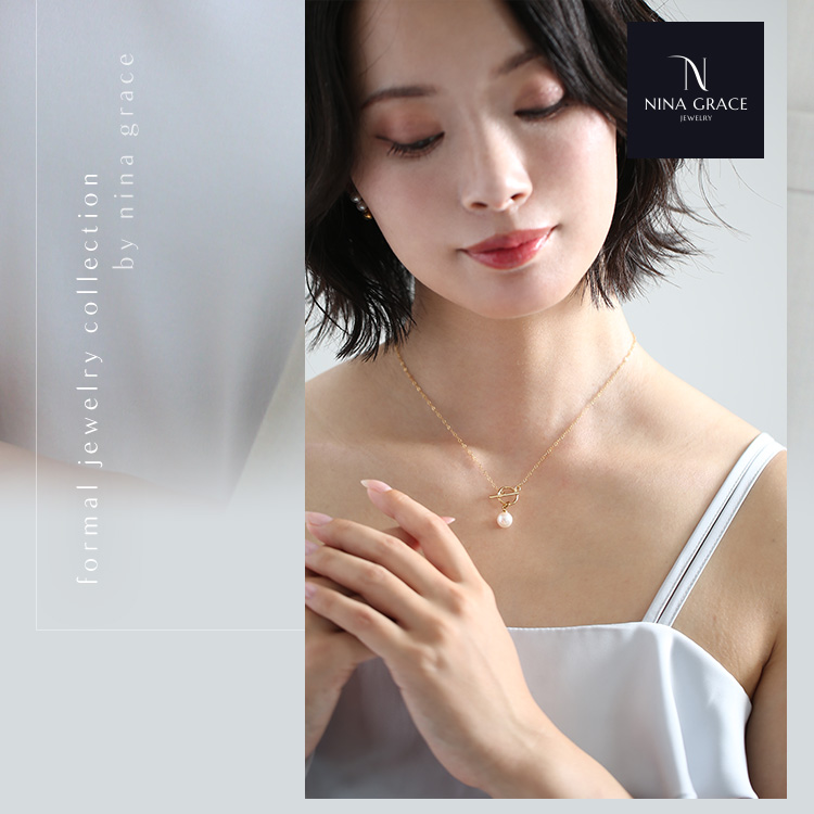NINA GRACE あこや真珠 ネックレス 8.0-8.5mm 14KGF K14 アコヤ真珠