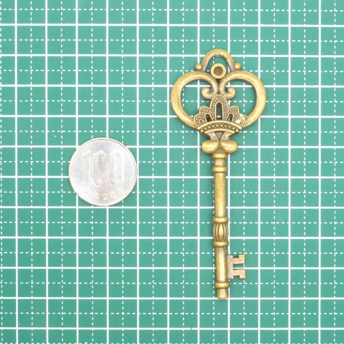 鍵 チャーム ペンダントトップ 5個セット 1 金古美 アンティーク