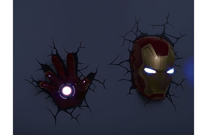アイアンマン　ウォールライト　フェイス　ハンド　セット Iron Man 3 3D Deco Light Mask & Hand SET アイアンマン3 3D