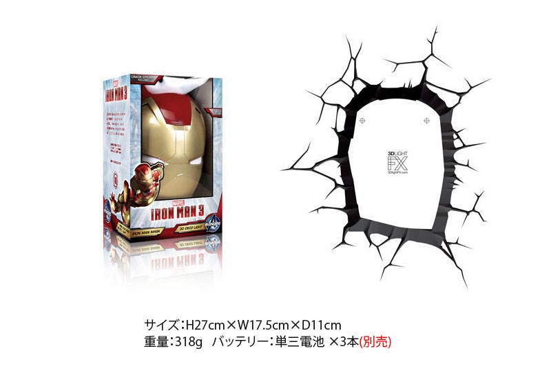 Iron Man 3 3D Deco Light Mask & Hand SET アイアンマン3 3D