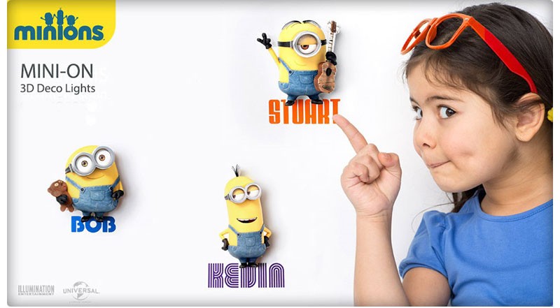 minions Stuart Minion Mini 3D Deco Light ミニオンズ