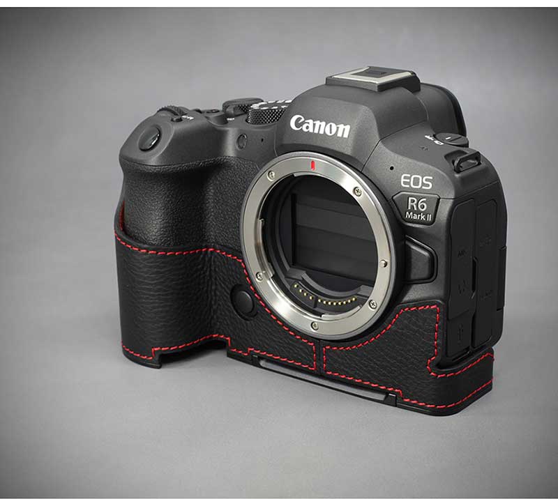 カメラケース Lims リムズ Canon EOS R6 Mark II 専用 イタリアンレザー ケース Black メタルプレート 本革 牛革  おしゃれ CN-EOSR62BK LIM'S 日本正規販売店