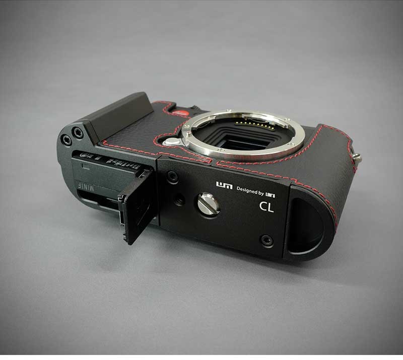 LIM'S リムズ Italian Genuine Leather Metal grip Half Case for Leica CL  LC-CL1BK Black ブラック ライカ CL用 おしゃれ 本革 カメラケース