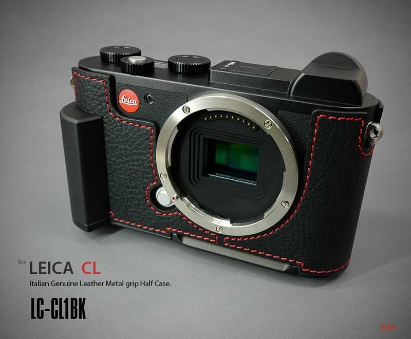 LIM'S リムズ Italian Genuine Leather Metal grip Half Case for Leica CL  LC-CL1BK Black ブラック ライカ CL用 おしゃれ 本革 カメラケース