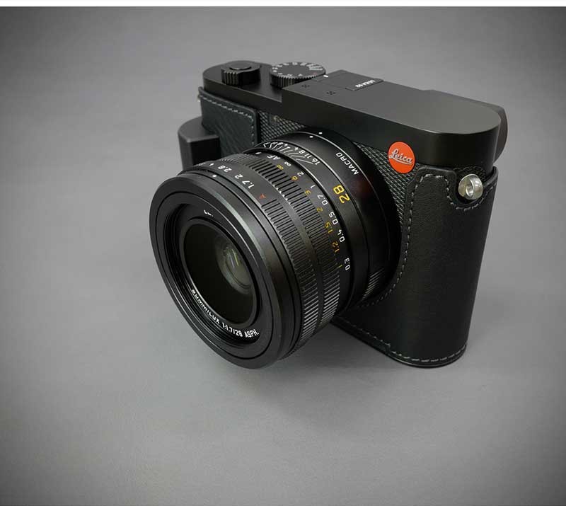 LIM'S LEICA Q2 専用 イタリアンレザー カメラケース Black ブラック