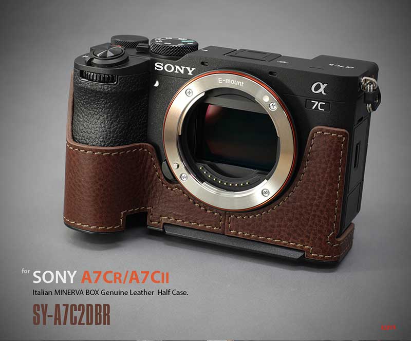 カメラケース Lims リムズ SONY α7CR α7C II 専用 イタリアンレザー ケース Brown メタルプレート 本革 おしゃれ  SY-A7C2DBR LIM'S 日本正規販売店