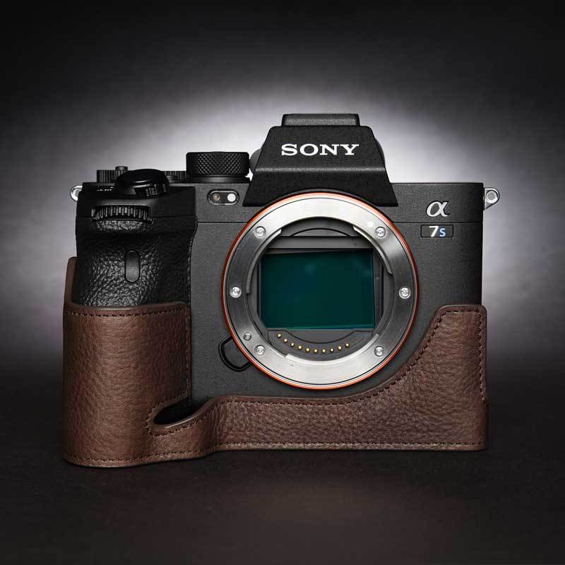 TP Original SONY α1 α7S III α7 IV用 レザー カメラケース Coco Brown ココ ブラウン おしゃれ 本革 牛革  速写ケース TB06SOA1-CO