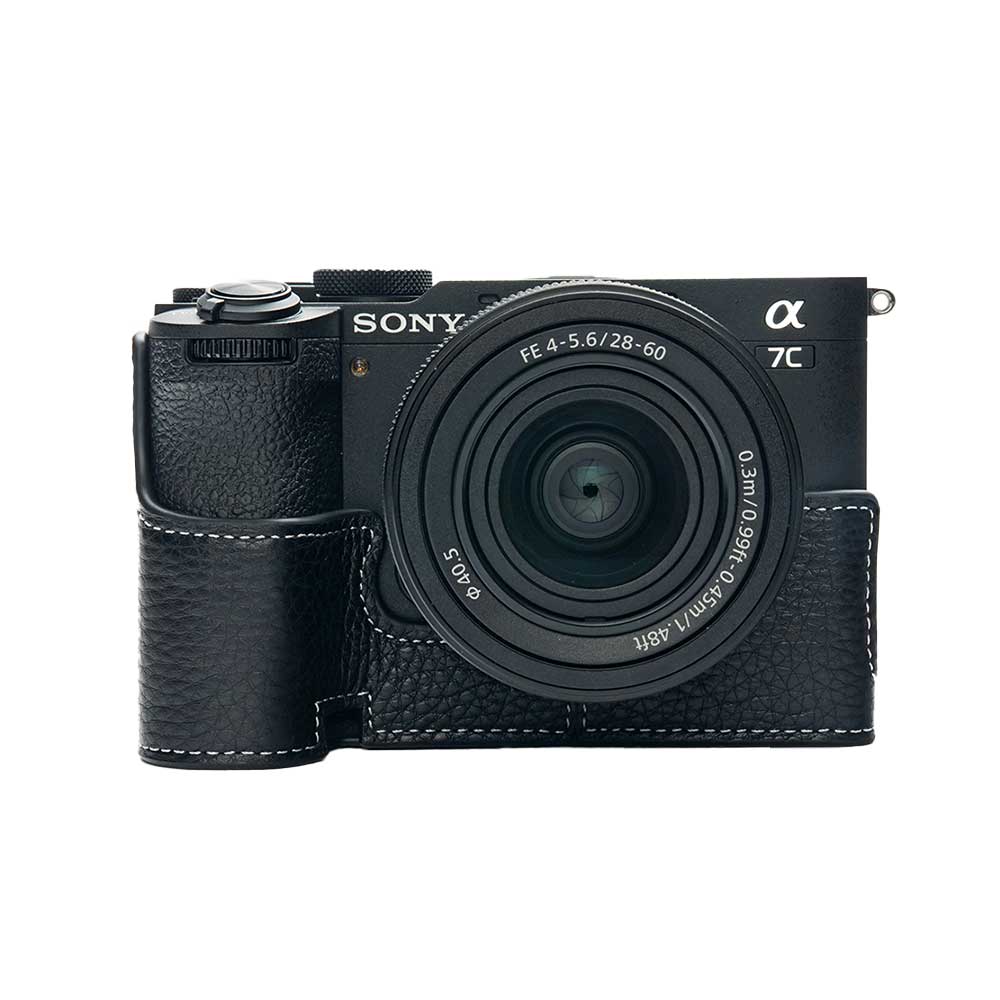 カメラケース TP Original SONY α7C II α7CR 専用 レザー ケース Black おしゃれ 本革 牛革 速写ケース ソニー  TB06A7C2-BK