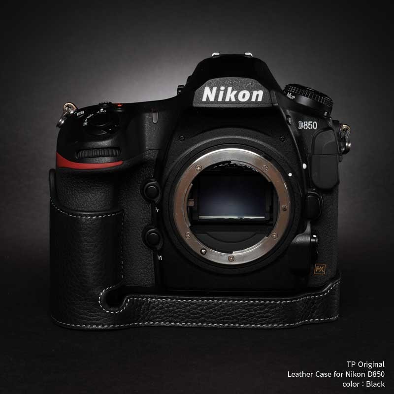 TP Original Nikon D850 専用 レザー カメラケース Black ブラック おしゃれ 速写ケース TB06D850-BK