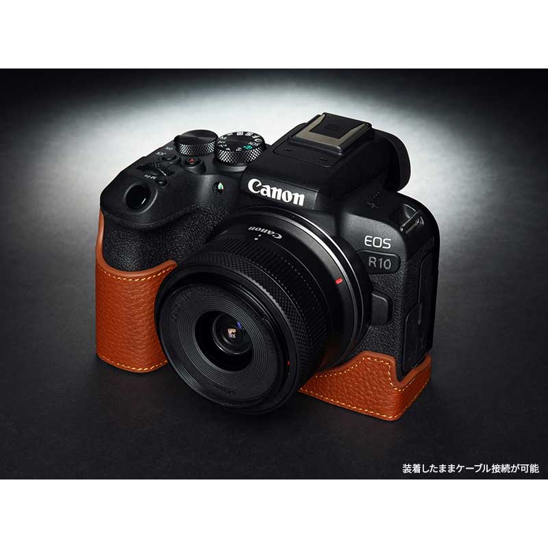 Original TP ボディ　ケース付き R10 EOS Canon Canon ダークブラウン ボディーハーフケース 用 R10 EOS デジタルカメラ