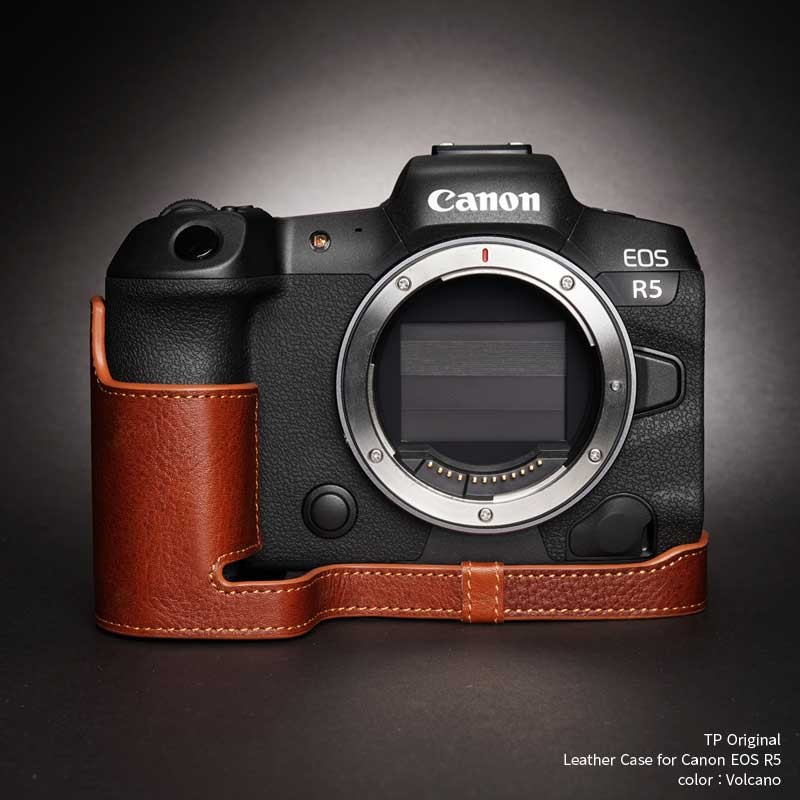 TP Original Canon EOS R5 専用 レザー カメラケース Volcano