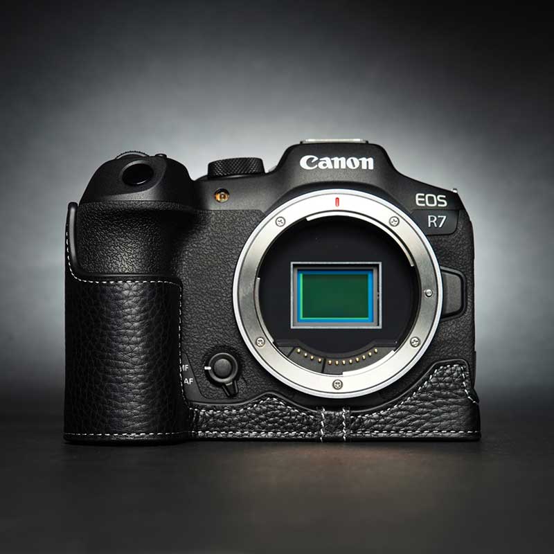 TP Original Canon EOS R7 専用 レザー カメラケース Black ブラック