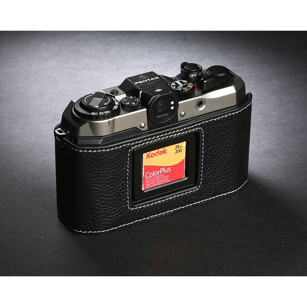 カメラまとめ　CANON PENTAX NIKON ケース付き ペンタックス PENTAX 17 専用 レザー ケース Black ブラック TP